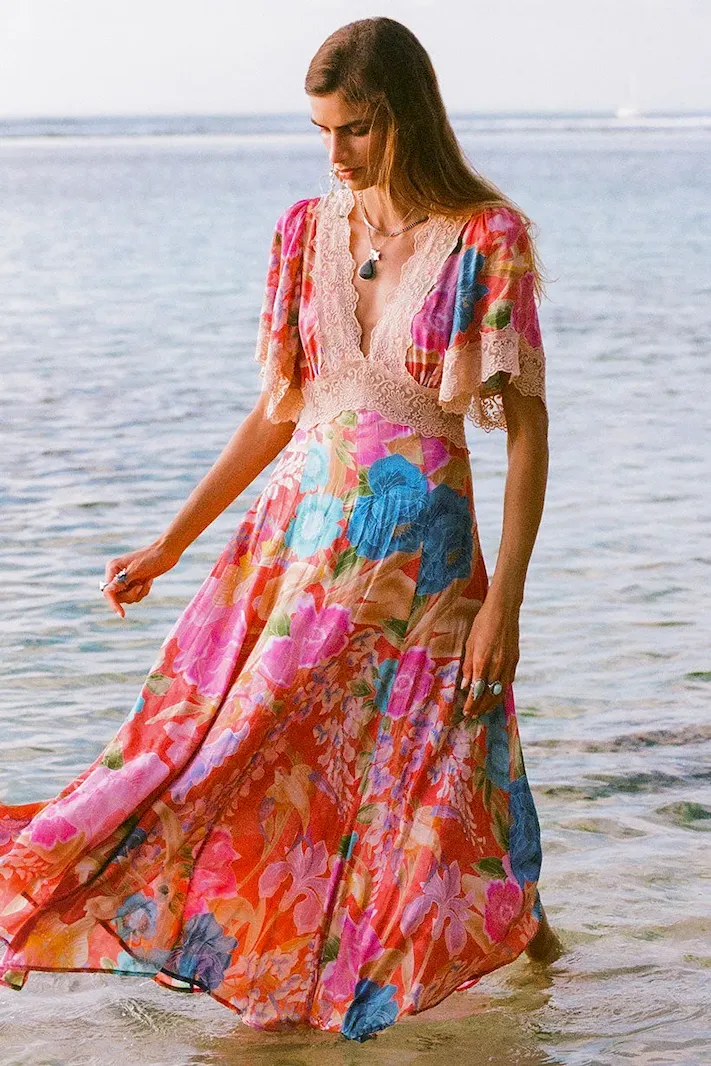 Painter's Garden Lace Maxi Dress 2025 squeaking - Dresses