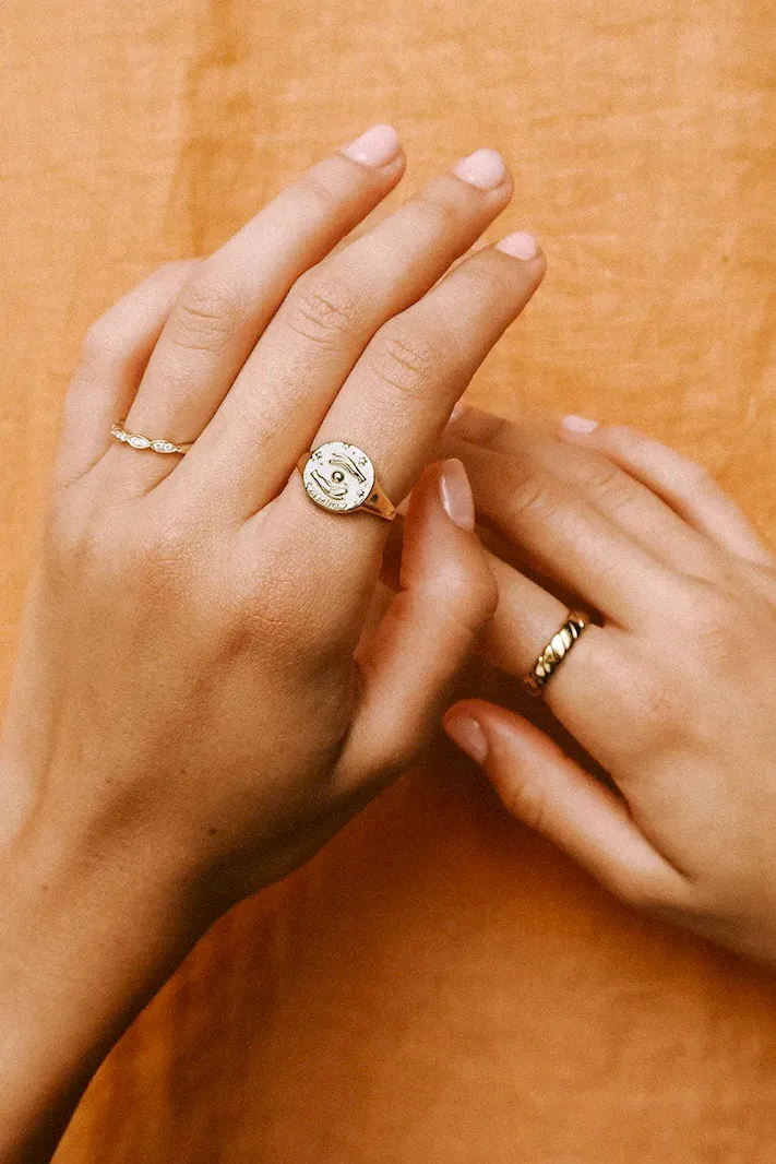clear 2025 Gemini Stargazer Zodiac Ring - Jewelry