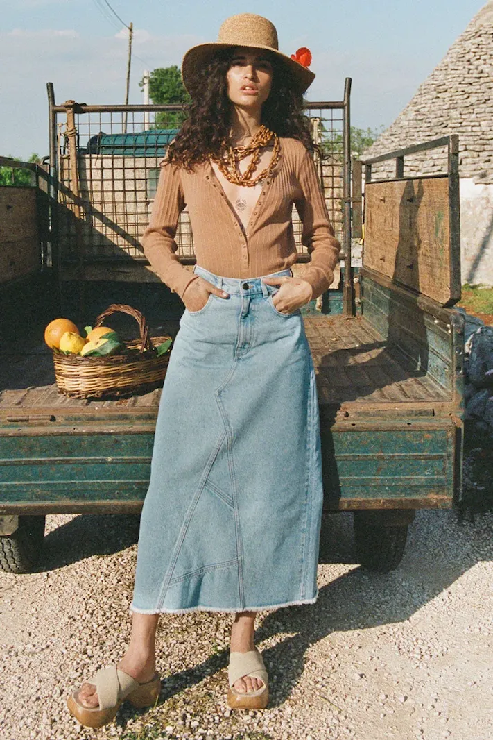 Insured Eve Denim Skirt 2025 - Denim