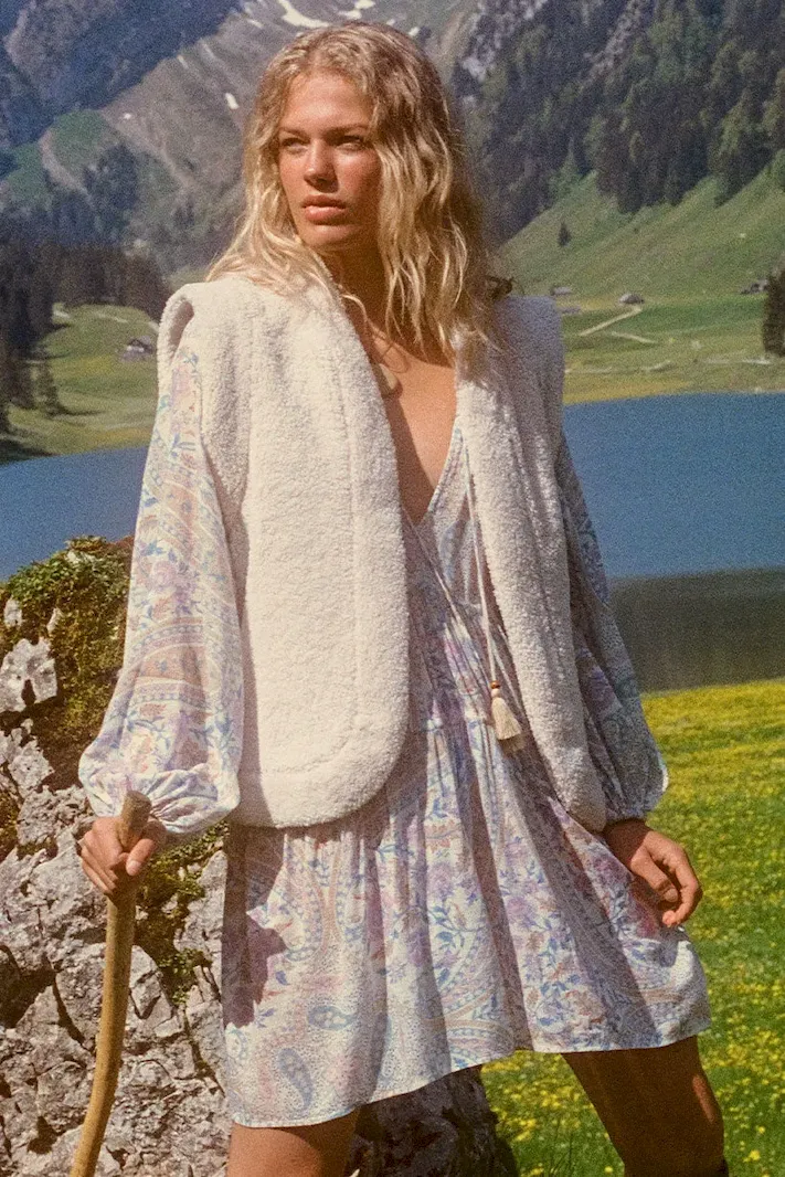 self 2025 Belladonna Reversible Shearling Vest - Outerwear | Knits